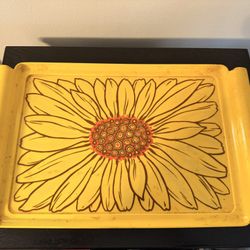 Rare Vintage Mod Sunflower Serving Tray 