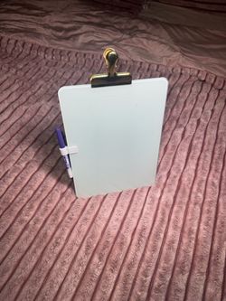 Small Dry Erase Board with Gold Clip