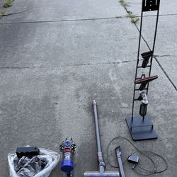 Dyson Cordless Stick Vacuum, Purple/Gray, Accessories, Floor Stand