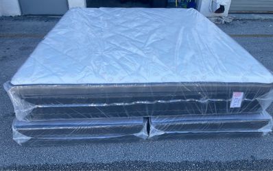 NEW MATTRESS KING SIZE PILLOW TOP WITH BOX SPRING