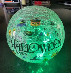 Light up Halloween Glass Globe New