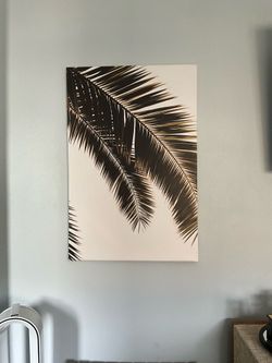 Palm Leaf Wall Art Canvas
