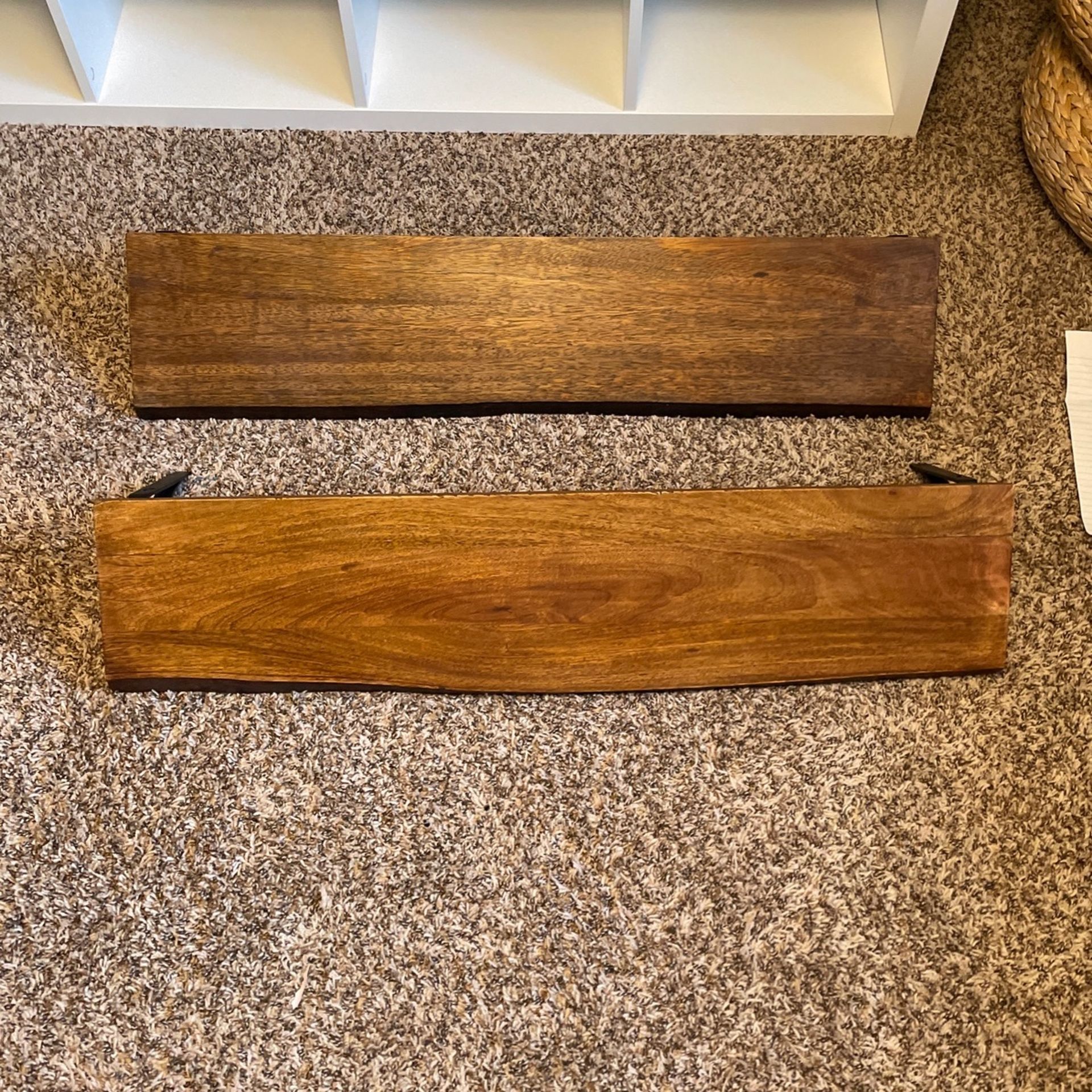 World Market Raw Edge Wood Floating Shelves