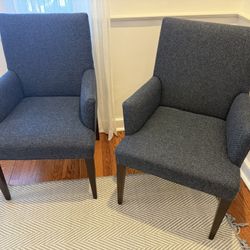 air of Crate & Barrel Miles Dining Arm Chairs - Excellent Cond. (Retails $1,300)