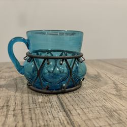 Mid-Century Handblown Caged Cup 