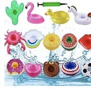 Inflatable Drink Holders with Pump - Pruk 14 Pack Drink Floaties