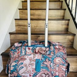 Olympia Fashion Paisley Rolling Overnighter Laptop/Travel Bag    17x14x8”