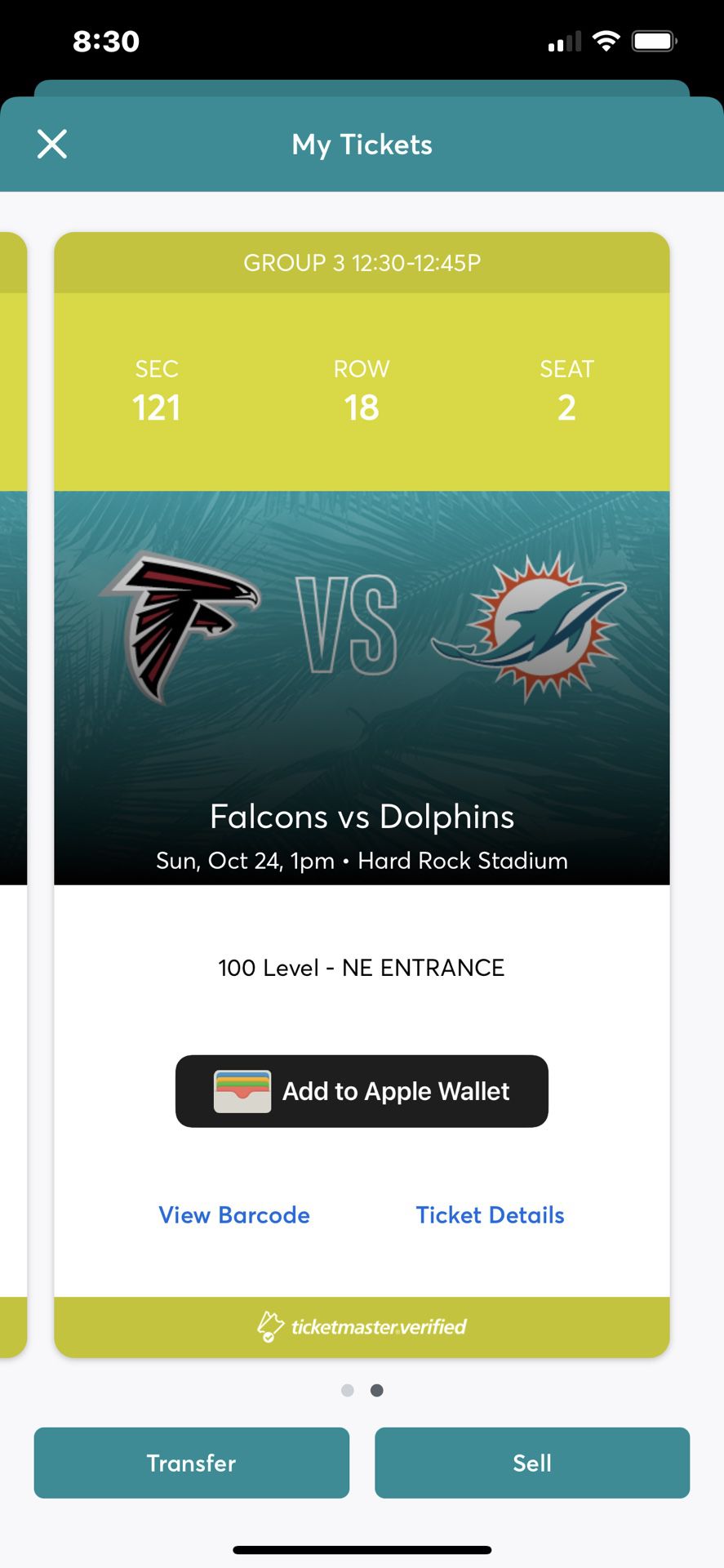 Miami Dolphins Vs Atlanta Falcons Tickets 