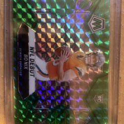 2024 Panini Mosaic - NFL Debut Bo Nix #271 Green Mosaic Prizm (RC)