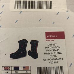 Joules Chilton Girls Rain Boots Size 3 In The Box