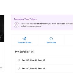 Metallica + Pantera Concert Tickets (2 Tickets)