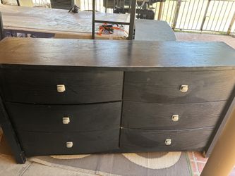 Black 6 drawer dresser