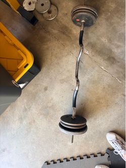 Curl bar + plates