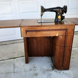 Singer Sewing Machine & Desk