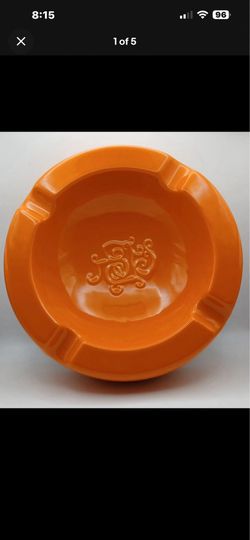 Limited Edition Tatuaje ORANGE Dots Ceramic Ashtray NEW