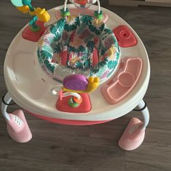 Bright Starts Bounce Bounce Baby 2-in-1 Activity Jumper & Table - Playful Palms