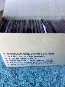 Screw-Down Card Holder for Sports Cards 74 total screw downs from safeco plastics 90’s