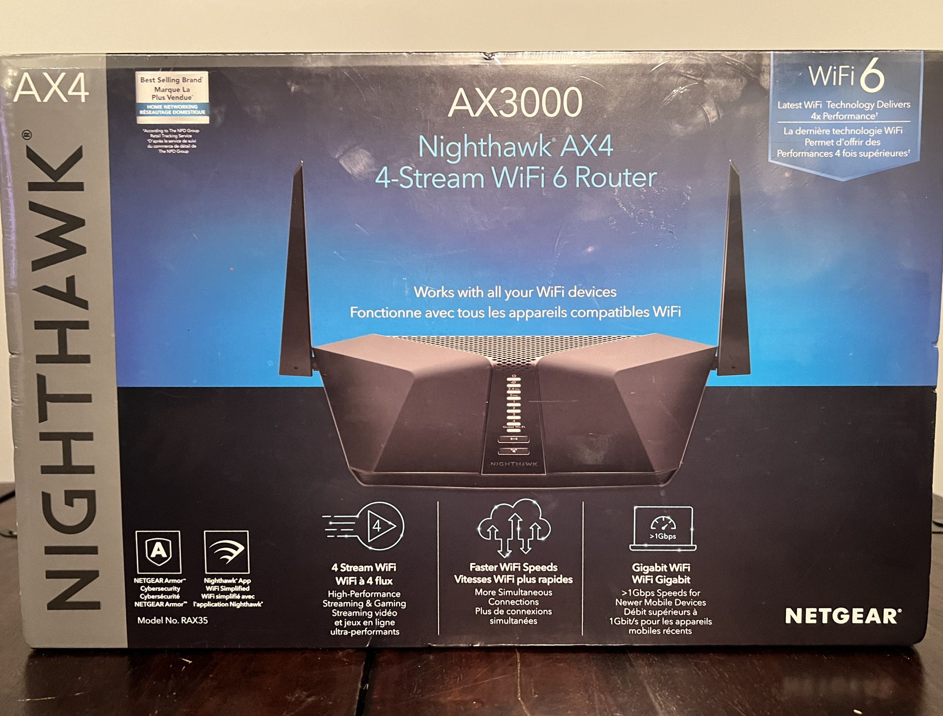 AX3000 Nighthawk AX4 4-Stream WiFi 6 Router