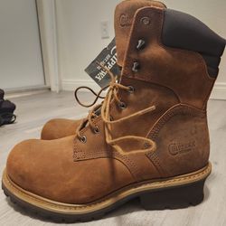 New Chippewa Men's Boots Hador 8" Steel Toe Insulated Logger 13 XW Brown 55025