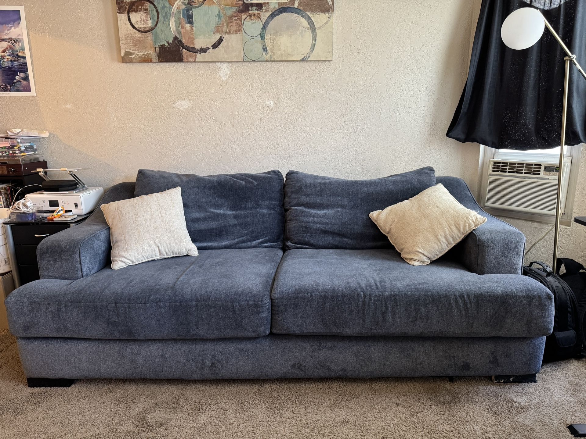 XL Size Blue Living Spaces Sofa