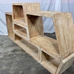 Rustic Reclaimed Wood Bookshelf/ Console Side Table