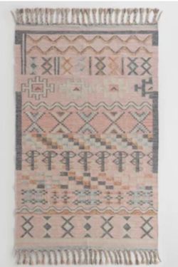 Pink Kilim Indoor Outdoor Rug – Boho Style 100х60