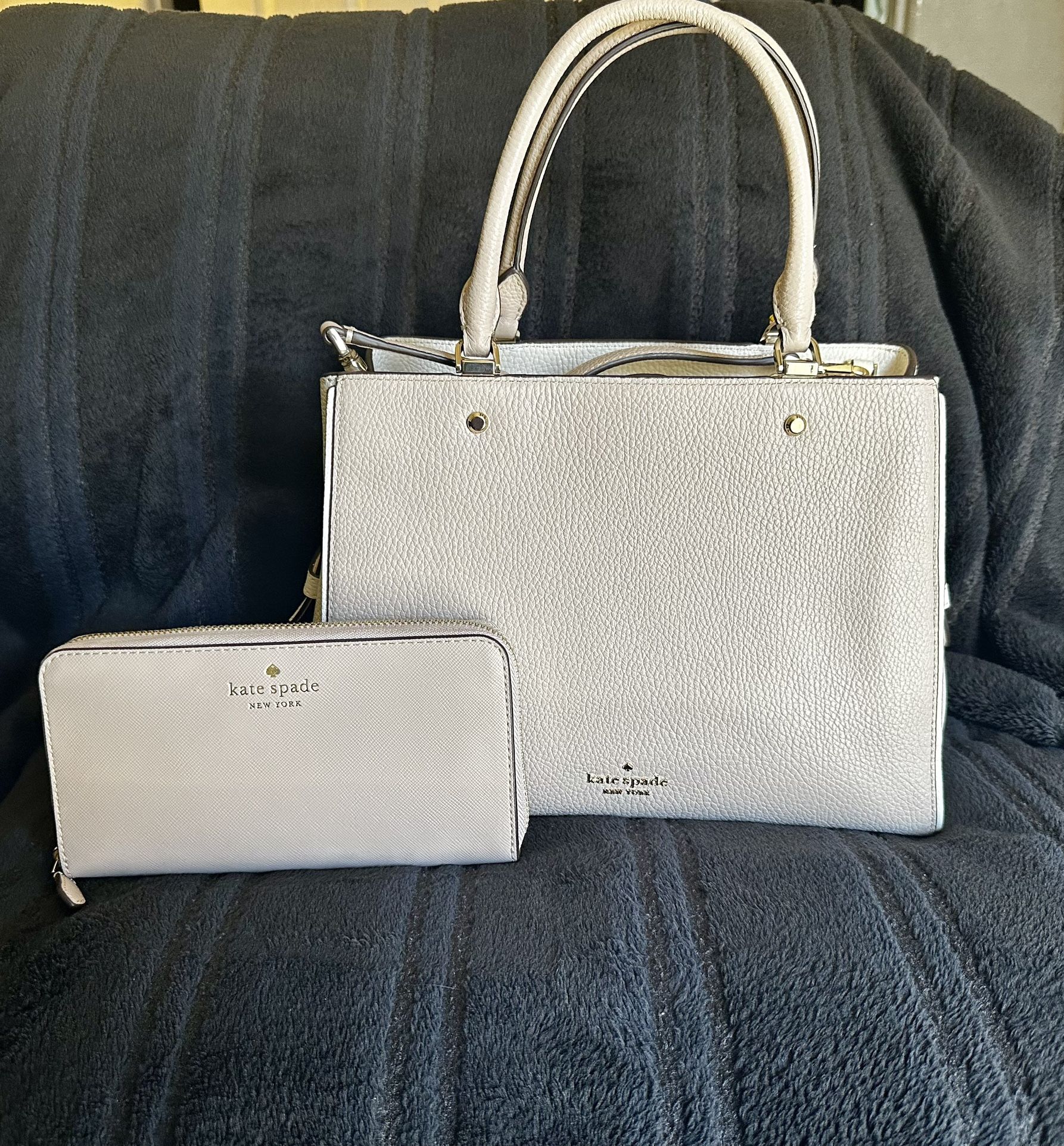 Neutral Two Tone Leather Kate Spade Bad And Wallet