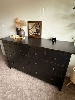 Black Dresser with 8 Drawers
