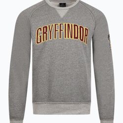 Universal Studios Wizarding World of Harry Potter Gryffindor crew neck sweatshirt in heather gray cotton-polyester blend material Size Small