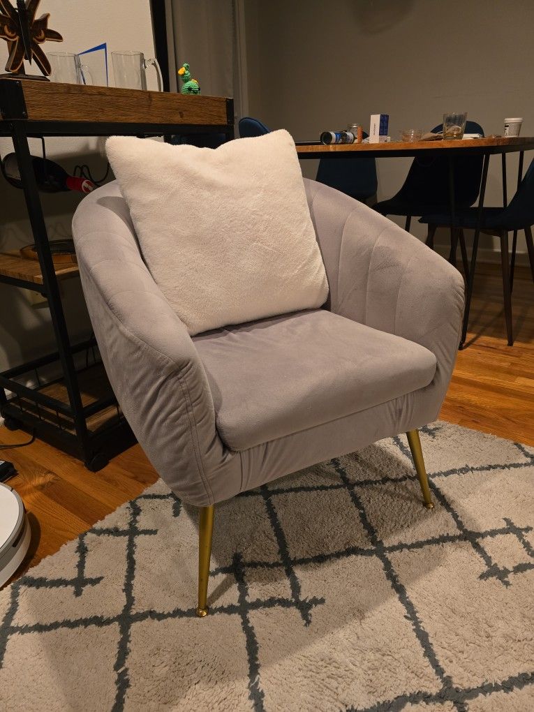 Silver Accessory Chair