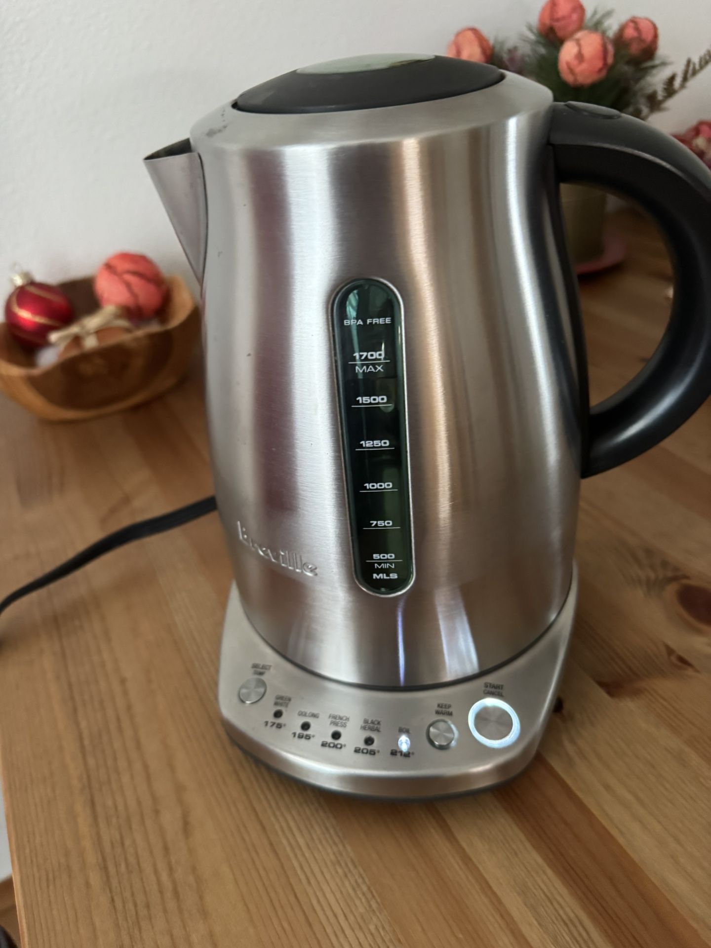 Breville BKE720BSS Temp Select Hot Water Kettle, 57 oz, Brushed Stainless Steel