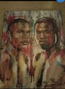 Mayweather vs mosley picture art