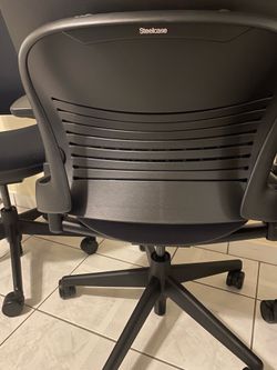 Steel case , black office chairs