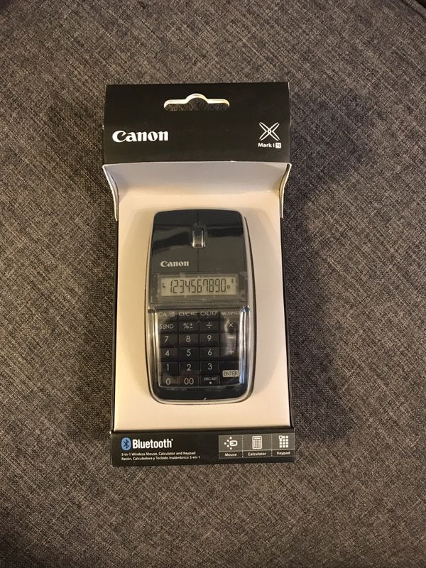 Black Canon Bluetooth 3-in-1 wireless mouse, calculator, keypad