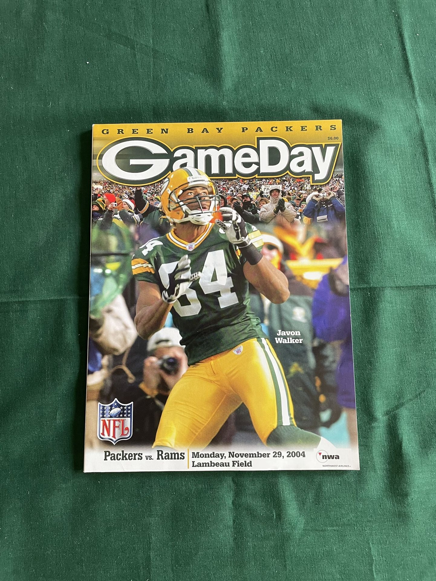 Green Bay Packers Game Day Program November 29, 2004 Vs Rams