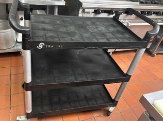 Utility service cart with wheels