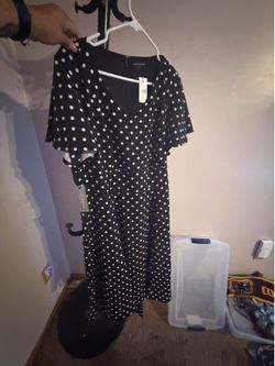 Lane Bryant polka dot dress