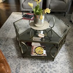 Glass Coffee And Side Table 