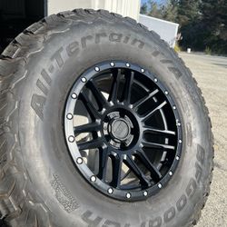 Rims And Tires 17x9.5 5x120 On 37” Tires 5 Wheels Total 
