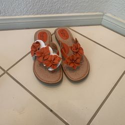 Boc Leather Orange Sandals