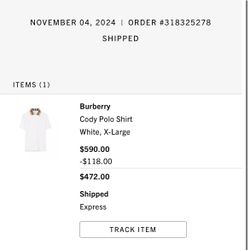 Burberry Cody Polo White
