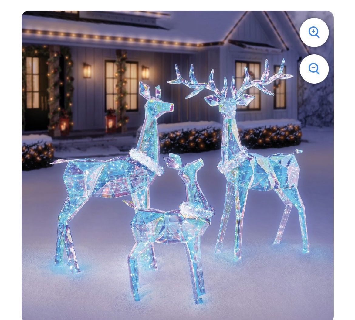 Member's Mark Pre-Lit Prismatic Deer Family, Set of 3 CHRISTMAS