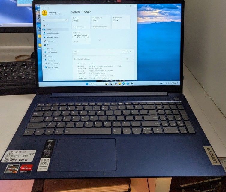 Lenovo Laptop Ryzen