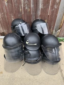 Black Impact Protection Helmet With Clear Visor $25 Each Pickup In Chicago