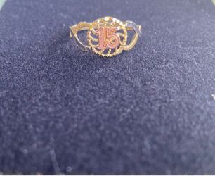Quinceañera 15 Real 3q Gold Ring