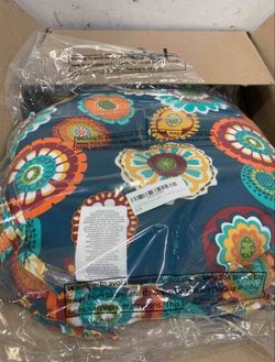 Magpie Fabrics Outdoor 15"x15"x4" Round Bistro Seat Cushions  Waterproof Patio Floor Chair Pads for Home Garden Balcony Kitc