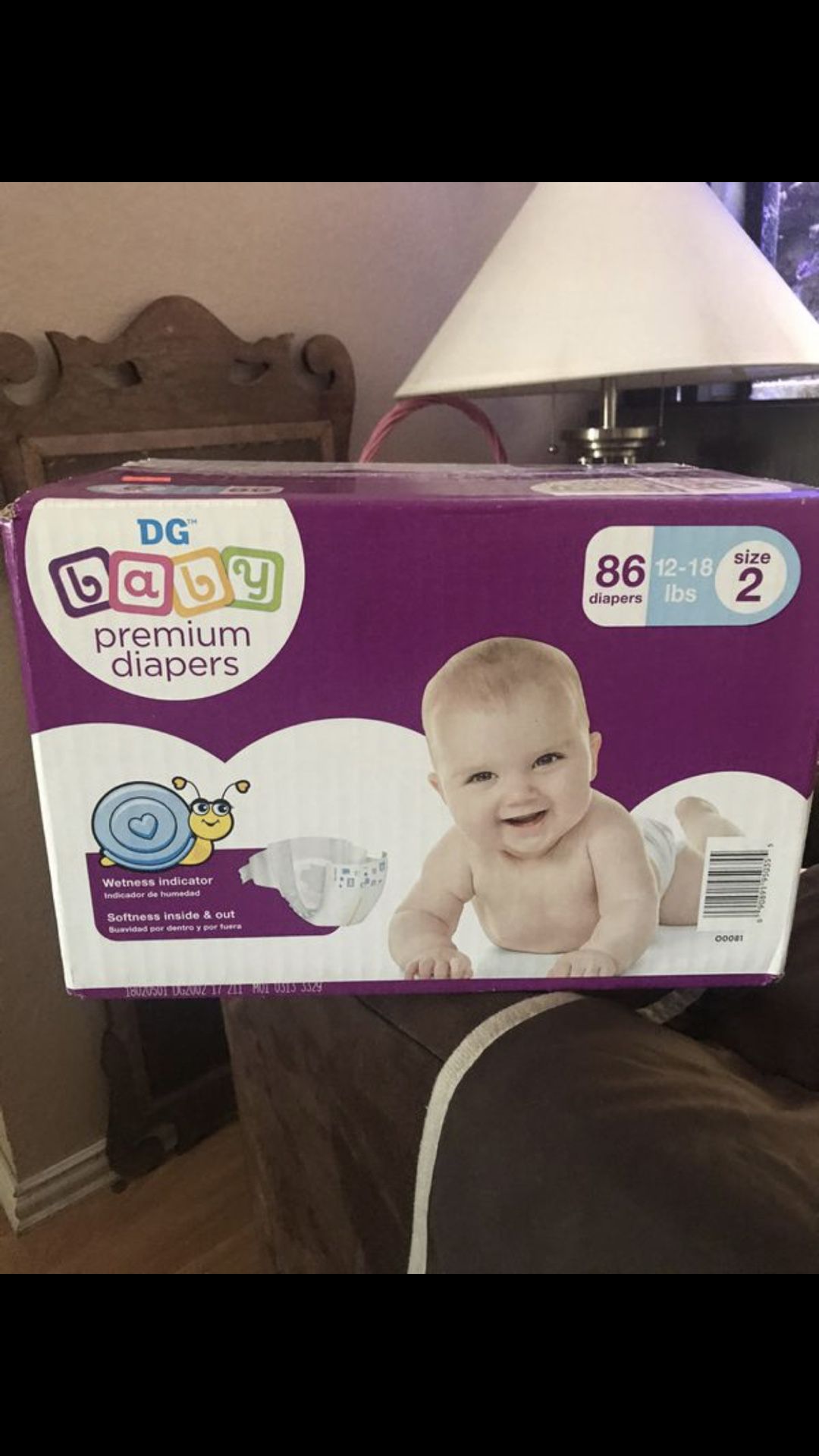 Diapers box size 2 unopened
