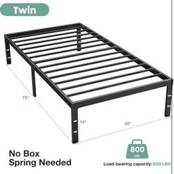 Brand New Sweetcrispy Twin Bed Frame, 14 Inches. Russell/Boulder Area.