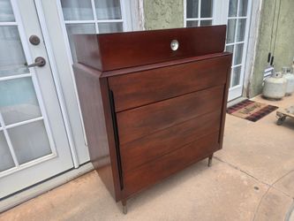 Mid Century Tall Boy Chest