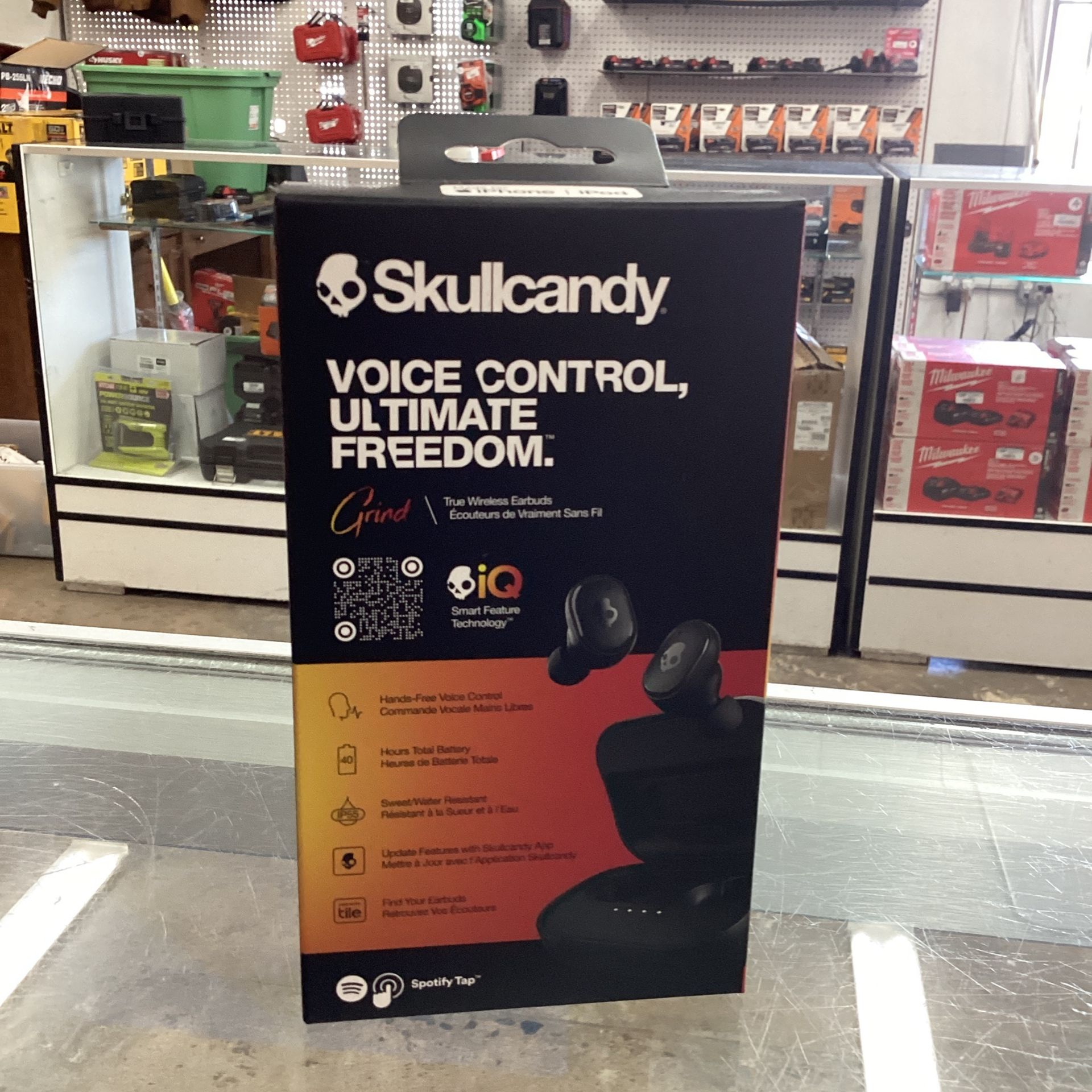 New) Skullcandy Grind In-Ear Wireless Earbuds, 40 Hr Battery, Skull-iQ, Alexa Enabled, Microphone, Works with iPhone Android and Bluetooth Devices - T
